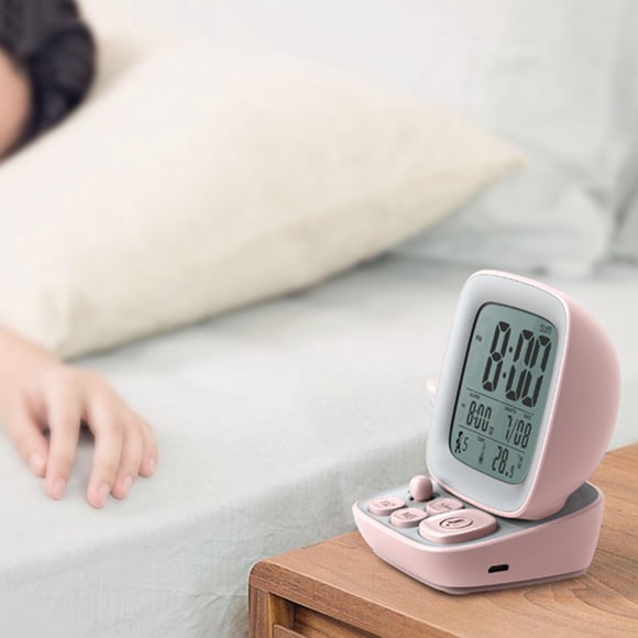 Vintage ordenador despertador Digital dormitorios LCD reloj de escritorio 12/24 tiempo , de cumpleaños para ños y ñas Tipo de batería Colco Despertador de cabecera
