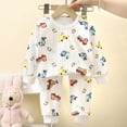 thumbnail image 2 of UAYOTSE Childrens Comfortable and Breathable Long Sleeved Home Clothes Cute Cartoon Pattern Pajama Set,Sizes 1-2 Years, 2 of 5
