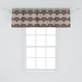 thumbnail image 2 of Ambesonne Earth Tones Window Valance, Spiral Circles Grid, 54" X 18", Dark Brown and Cream, 2 of 3