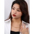 thumbnail image 4 of 1 Set Fashionable Simple 925 Sterling Silver Safety Pin Shaped Necklace & Bracelet, Suitable For Women's Daily Wear, 4 of 5