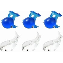 1set 1 Box 6Pcs Glass Whale Figurines Small Glass Sea Animals Figurines Mini Blown Lampwork Clear Blue Marine Ocean Life Art Statues Collectibles Ornaments for Home Office Desktop Decor