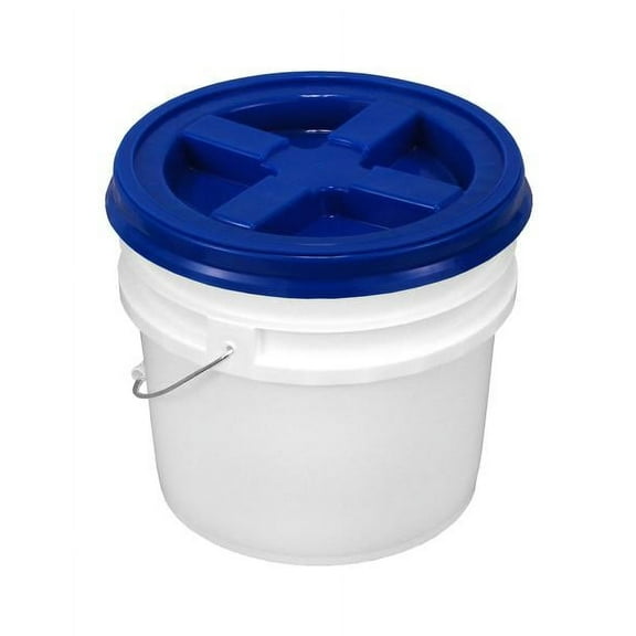 3.5 Gallon API White Bucket with Gamma Seal Lid (Blue)
