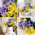 thumbnail image 4 of ZOELNIC 12 Bundles Artificial Pansy Flowers Outdoor Colorful Fake Flowers UV Resistant No Fade Faux Outdoor Plants Garden Porch Window Box Decorating, 4 of 6