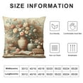 thumbnail image 5 of Leisuo Vintage Spring Summer Flower Throw Pillow Covers Rustic Flower&nbsp;Arrangement Vase Floral Pillow Cases Cushion Cases Burlap Throw Pillow Covers for Couch and Bed, 5 of 5