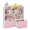 Pink + White, variant on Ataucjin Toy Storage Organizer with Movable Drawers,Bookshelf with Hidden Wheels and 5 Open Cubbies, Multifunctional Floor Storage Chest for Playroom