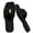 AllBlack, variant on Woven Slide for Women Square Open Toe Flat Sandals Bow Slip On Mules with Metal Ornament Comfort Summer Sandals for Casual Dressy Daily Wear