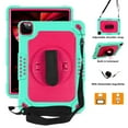 thumbnail image 6 of SOATUTO for iPad Air 6 5 4 10.9 2024 2022 2020 iPad Pro 11 Case 2022 with Handle 360° Kickstand Protective Armmor Case for iPad Pro 11 inch, iPad Air 6th  5th 4th Gen 10.9 Green+Pink, 6 of 7