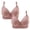 Pink, variant on 2-Pack Women's Ribbed Wireless Bras, Comfort Support Bra with Lace & Rhinestone Accent