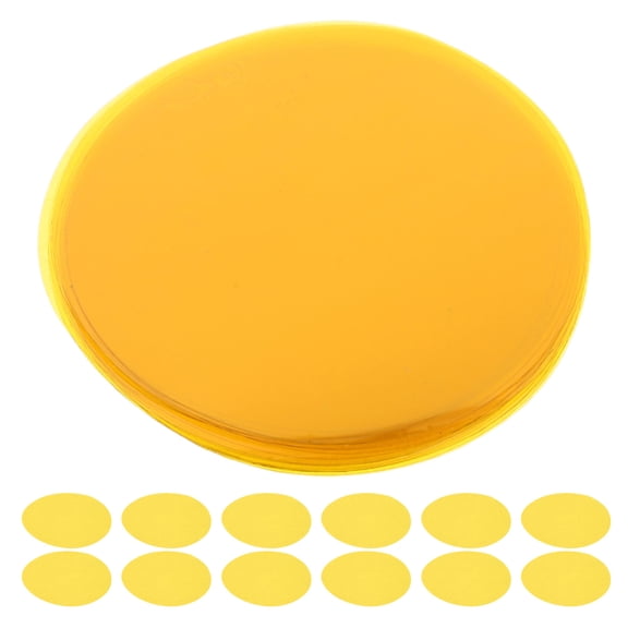 DRAFIDEEP 30Pcs Yellow Ambient Lighting Tint Circles Peel and Stick Color Filter Sheets for LED Warm Tone Lamps