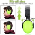 thumbnail image 2 of 3 orejeras de seguridad para niños con protección auditiva de 26 dB, diadema con cancelación de ruido para bebés, cancelación de ruido, para disparar, cortar, dormir y estudiar (verde, rosa, azul), 2 of 5