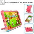 thumbnail image 3 of Kids Case for Samsung Galaxy Tab A 10.1 inch 2019 Tablet, Dteck 360 Degree Swivel Handle Grip Stand Heavy Duty Rugged Shockproof Case with Carrying Shoulder Strap for SM-T510/T515,Colorful Rose, 3 of 9