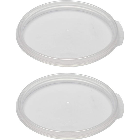 Cambro RFS2SCPP190 Seal Covers, Set of 2 For Camwear 2 & 4-Quart Round Storage Containers, Translucent, Polypropylene, NSF