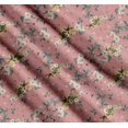 thumbnail image 3 of Soimoi Cotton Cambric Fabric Leaves,Moth & Magnolia Floral Printed Fabric 1 Yard 56 Inch Wide, 3 of 7