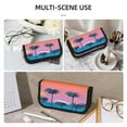 thumbnail image 5 of Fotbe Beach with Palm Trees Pattern Pencil Case,Canvas Pen Case, Multi- Slot Pencil Pouch, Portable Pencil Bag, Pen Case for& Office, Makeup Bag ,Zipper Pouch, 5 of 6