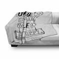 thumbnail image 2 of Saying Soft Flannel Fleece Throw Blanket, Today is a Day to Live Be Happy Enjoy Reminding Gratitude Inspire Vision, Cozy Plush for Indoor and Outdoor Use, 50" x 60", Black White, by Ambesonne, 2 of 5