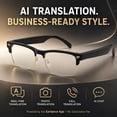 thumbnail image 5 of GenXenon AI Translator Glasses with 164 Language Translation,Bluetooth 5.4 Smart Audio Eyewear,Open Ear Speaker,Hands Free Calling,Music Playback,UV400 Anti Blue Light Clear Lens for Men Women, 5 of 9