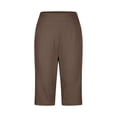 thumbnail image 4 of Gunia Casual Capri Pants For Women High Waisted 14" Knee Length With Pockets Athletic Casual Shorts Summer Capris Pants, 4 of 6