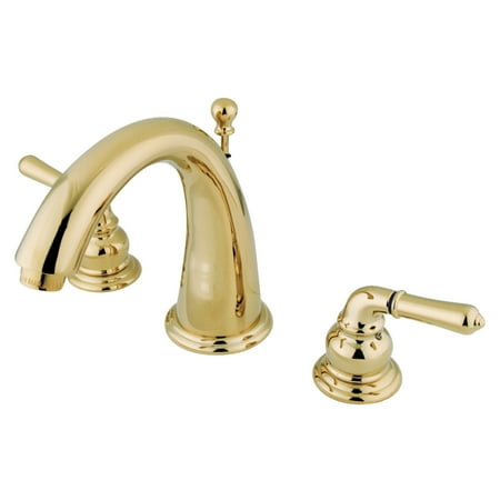 Kingston Brass Naples Two Handle 8" to 16" Widespread Lavatory Faucet with Brass Pop-up
