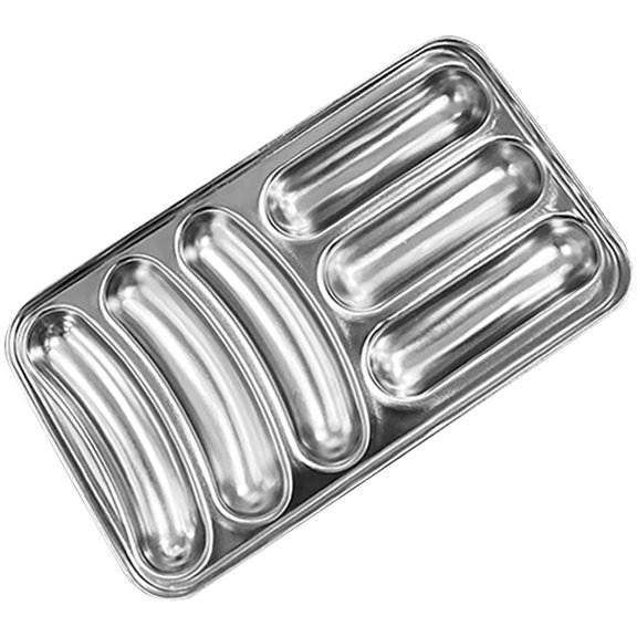 HAMPPLIES Stainless Steel Hot Dog Bun And Sausage Diy Baking Tray For Homemade Design For Family Commercial Cooking