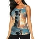 thumbnail image 1 of Balery Cloud Border Collie Camiseta sin mangas estampada ligera para mujer, tops de entrenamiento sin mangas, camisetas de yoga transpirables de secado rápido.-Small, 1 of 7