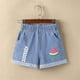 thumbnail image 3 of Odeerbi 3-13 Años Niñas Verano Pantalones Cortos de Denim Impresión Linda Jean Pantalones Cortos Casuales Cómodos Respirables, 3 of 3