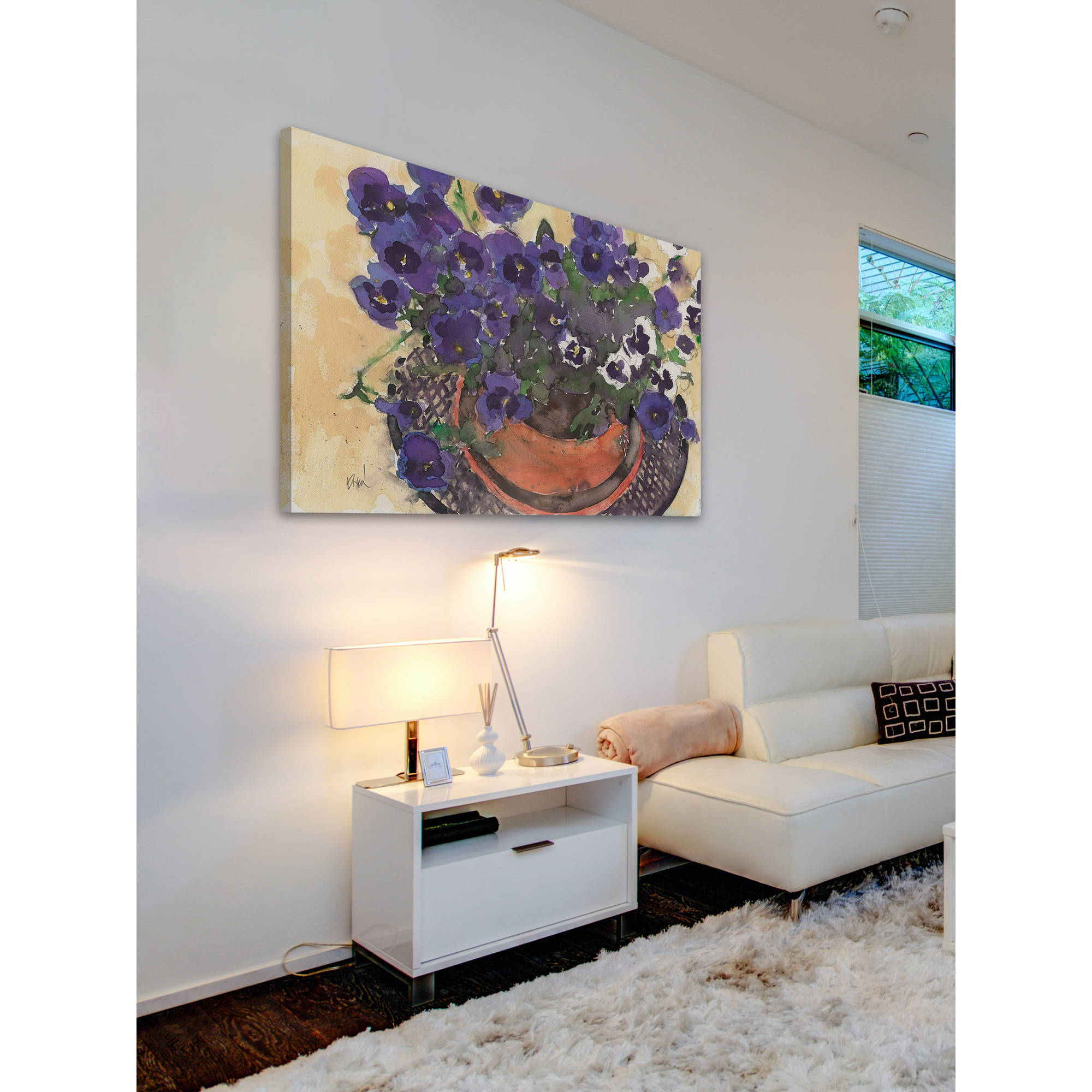 Marmont Hill "Violet Blooms" Painting Print on Wrapped Canvas