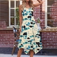 thumbnail image 4 of Penkiiy Robe d'Été Décontractée Sans Manches pour Femmes Robe de Plage avec Poches m Bleu, 4 of 5