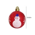 thumbnail image 3 of Pisexur Christmas Decorations Lighted PVC Inflatable Christmas Ball That Stands Firmly In The Yard, 24 Inch Large Outdoor Decorative Ball With Lights For Yard And Pool Decoration, Red, 3 of 9