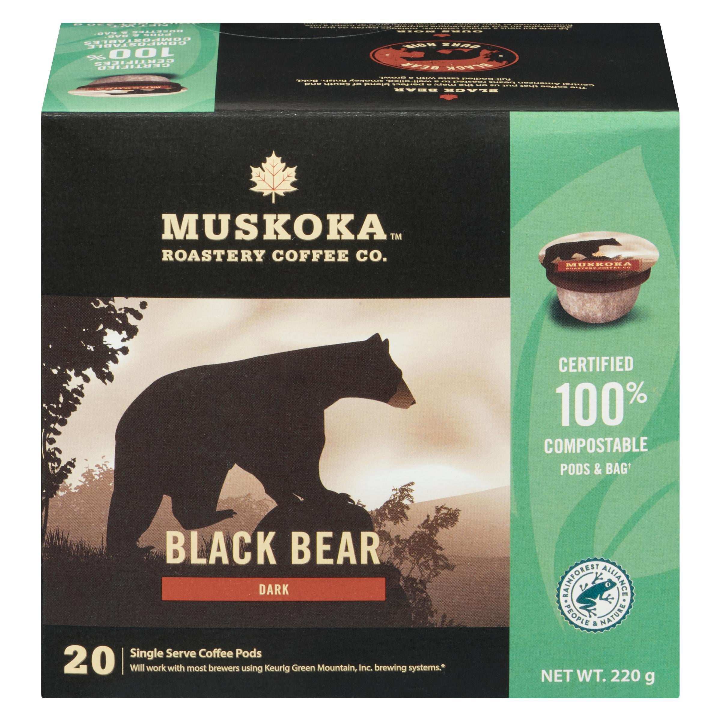 Muskoka Roastery Coffee Co. Black Bear Dark Single Serve Coffee PODS