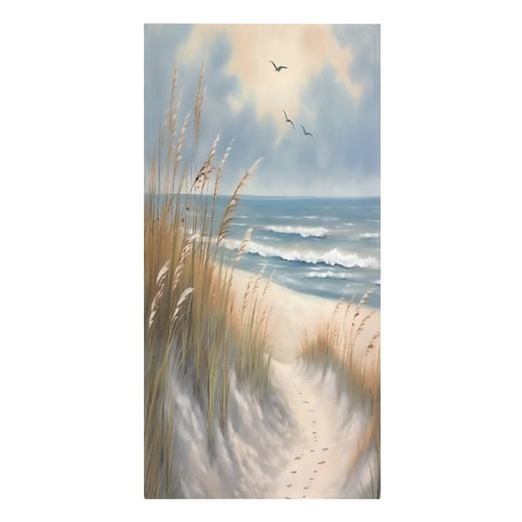 RKSupls Beach Dunes Seagulls Path Microfiber Beach Towel Absorbent Compact Towels for Swimming Pool Beach Travel Things for Vacation Essentials Adult Gift,61.4×30.3Inch