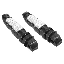 1 Pair Silver Tone Motorcycle Foot Pegs Aluminum Alloy Motorbike Footrests Pedals Universal Foot Pegs Replacement