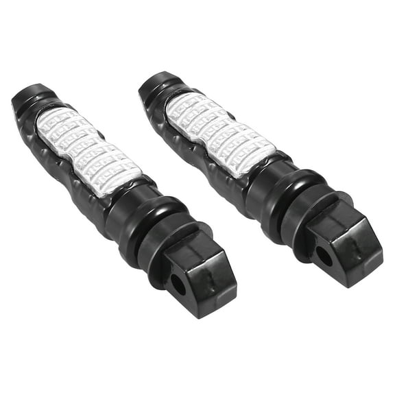 1 Pair Silver Tone Motorcycle Foot Pegs Aluminum Alloy Motorbike Footrests Pedals Universal Foot Pegs Replacement