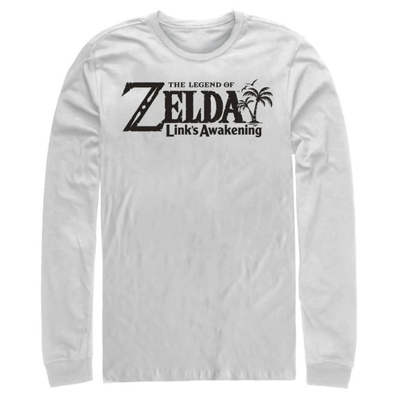 Men's Nintendo Legend of Zelda Link's Awakening Switch Logo Long Sleeve Shirt White X Large