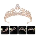 thumbnail image 2 of MasteelfCA 1pc Rhinestone Crown Headdress Swan Modeling Tiara Wedding Crown Headdress, 2 of 8