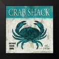 thumbnail image 2 of Grey, Jace 12x12 Black Modern Framed Museum Art Print Titled - Crab Teal, 2 of 5