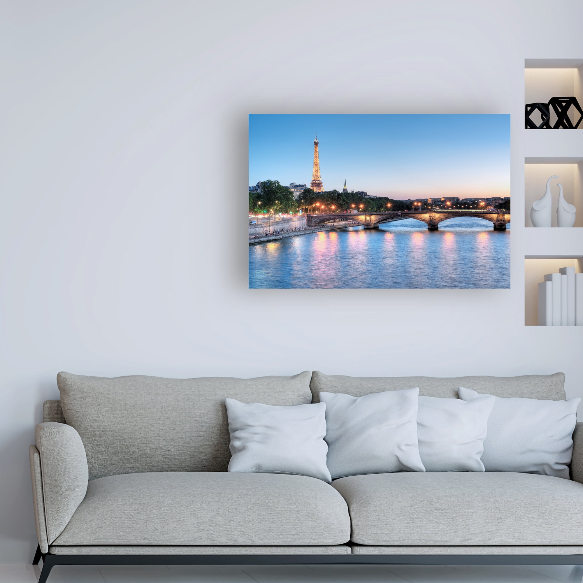 Trademark Fine Art 'Twilight on the Seine' Canvas Art by Alan Blaustei