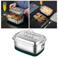 thumbnail image 4 of Fiambrera de material acero inoxidable - Fiambrera , para niños y adultos, contenedor de alimentos, en bolsas de almuerzo y trabajo, apta para lav 1200ml 2 perfecl contenedor de almuerzo, 4 of 8