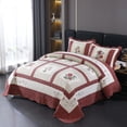 thumbnail image 3 of Juego de colchas Vctops King, 270 x 245 cm, algodón, color rojo, 3 of 7