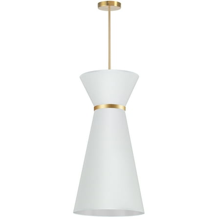 

Dainolite 1 Light Incandescent Pendant Aged Brass w/ Fabric Shade