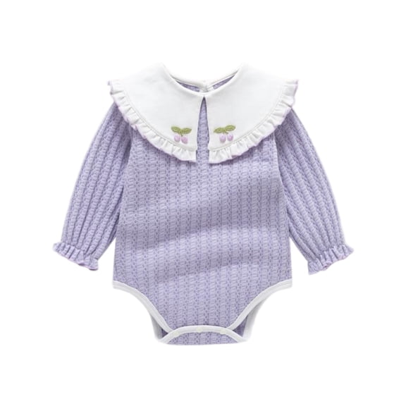 Jalioing Infant Baby Rompers Cute Long Sleeve Cotton Bodysuit Baby Boy Girl Rompers Spring Fall Outfits 0-18 Months