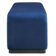 thumbnail image 3 of Modway Koda 60" Performance Velvet Waterfall Long Bench in Black Midnight Blue, 3 of 9