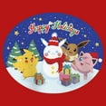 thumbnail image 2 of Girl's Pokemon Christmas Happy Holidays Snowman  Graphic Tee Red Large, 2 of 5
