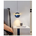 thumbnail image 6 of FSLiving 5W Adjustable Levitate Track Pendant Light J-Type Retractable Lift Droplight with Modern Aluminum&Acrylic Shade Indoor Island Light Adjustable Length for Bedroom,Blue - 3 Lights, 6 of 9