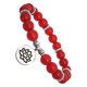 thumbnail image 2 of Brazalete de cuentas elásticas Sonducket amuleto de piedra color Ágata roja, 2 of 6