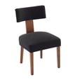 thumbnail image 6 of Hassch 2 Pack Linen Fabric Upholstered Chairs, Modern Armless Dining Chair, Side Chair with Wood Legs for Living Room, Kitchen, Black, 6 of 11
