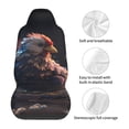 thumbnail image 5 of Honeii White Purple Flower Chicken Print Car Seat Covers 2 Pieces, Full Set Universal Seat Covers for Cars, Waterproof Auto Seat Protectors, 5 of 7