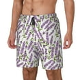 thumbnail image 2 of Balery Lavender Flowers Mens Swim Trunks Swim Shorts for Men Quick Dry Inseam Beach Shorts with Compression Liner Pocket-3X-Large, 2 of 9