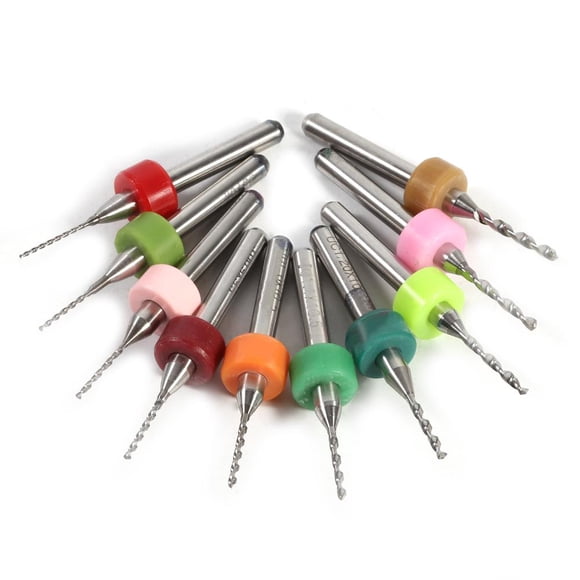Greensen 10pcs 0.6-1.5mm Cemented Carbide Mini Micro Drill Bits for CNC PCB Print Circuit Board , Print Circuit Board Drill Bits, Carbide Drill Bits