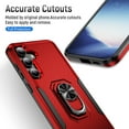 thumbnail image 5 of Allytechgroup Galaxy A16 5G Case with Ring Holder Stad, Military Grade Shockproof Compatible with Car Mount Rugged Bumper Phone Case for Samsung Galaxy A16 5G, Red+Black, 5 of 9