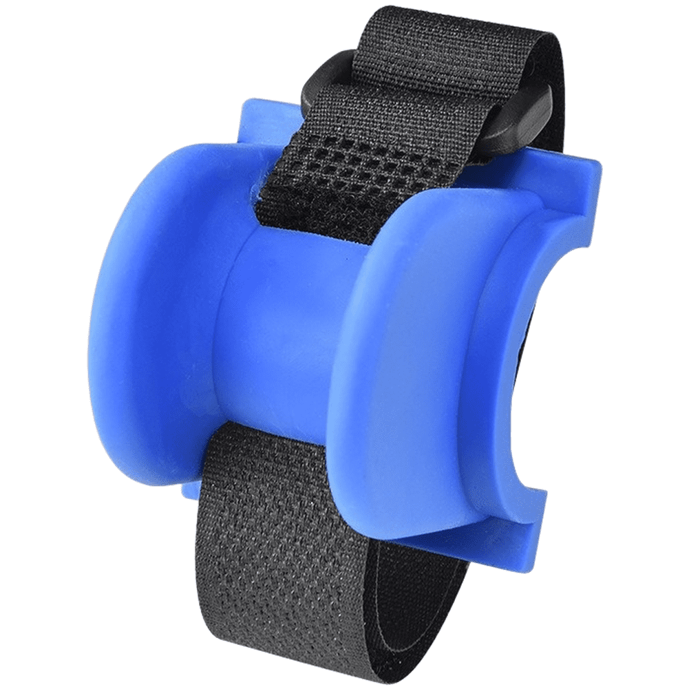 GRIMPEX Boat Fishing Rod Holder U Shape Design for Rail Mount on Bridge or Shore with Tpe Soft Protection and Lightweight 20G Curved Bottom-Blue